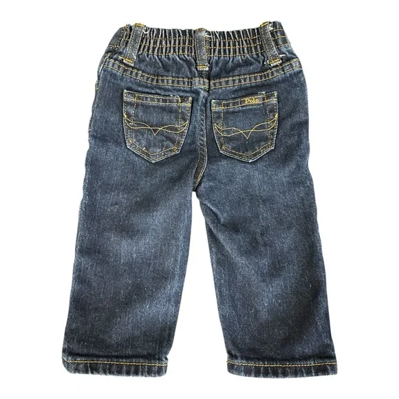 Polo Ralph Lauren Baby Boys Dark Wash Jeans Size 9M - Picture 3 of 5